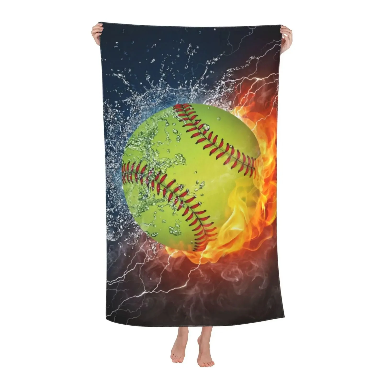 Cool Ball Sport Adult Beach Towel Soft Quick Dry Bath Towel for Bathroom Men Boy Pool Camping Travel Swimming Portable Towels