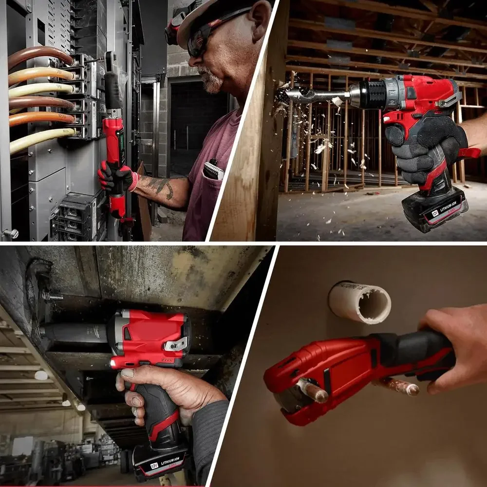 Náhradní baterie 12V 6,0Ah, 1 ks, Milwaukee M12, 48-11-2440, 48-11-2402, certifikace FCC CE RoHS - náhled 5