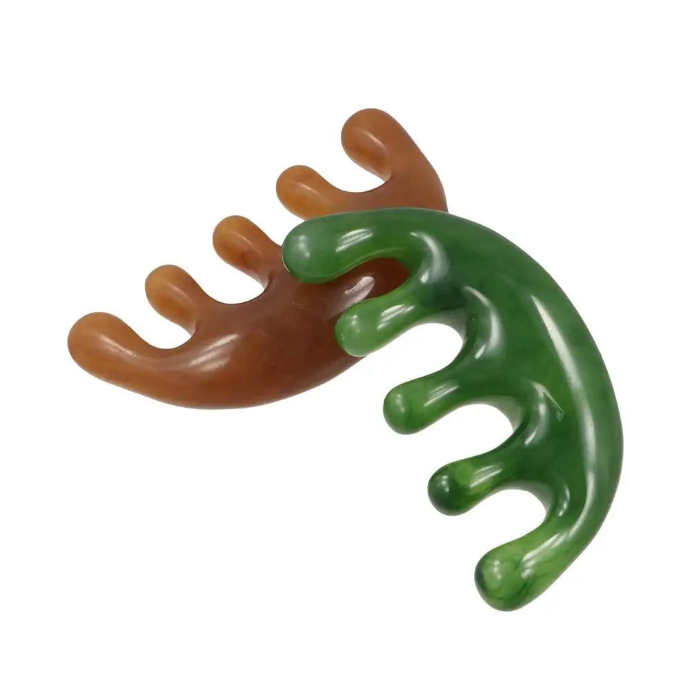 

Beautiful Neck Acupuncture Massager Stick Resin Massage Tool Face Massager Massage Comb Facial Scraping Scraper Gua Sha Board