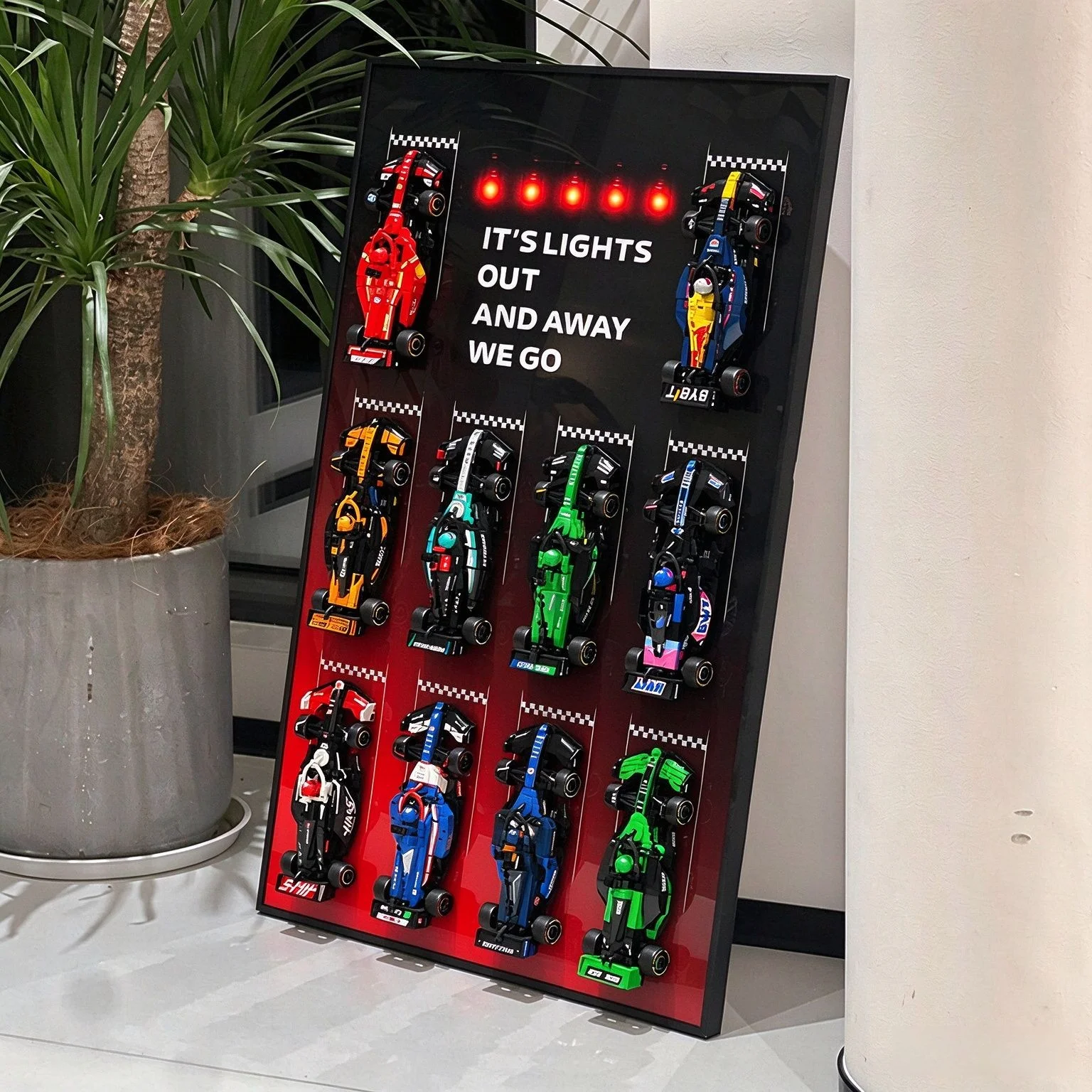 NEW Display Frame Suitable for lego 10  cars speed champions wall display mounts building block 10 cars model Display Frame