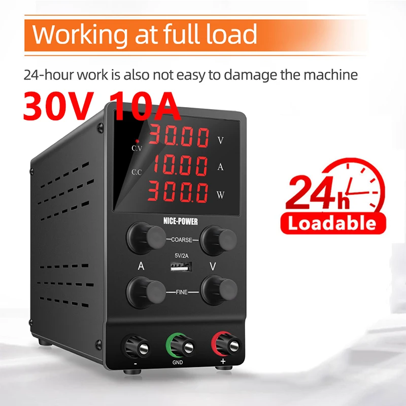 30V 10A DC Voeding Verstelbare Digitale Display Laboratorium Voeding Spanningsregelaar 60V 120V Onderhoud Snelle verzending