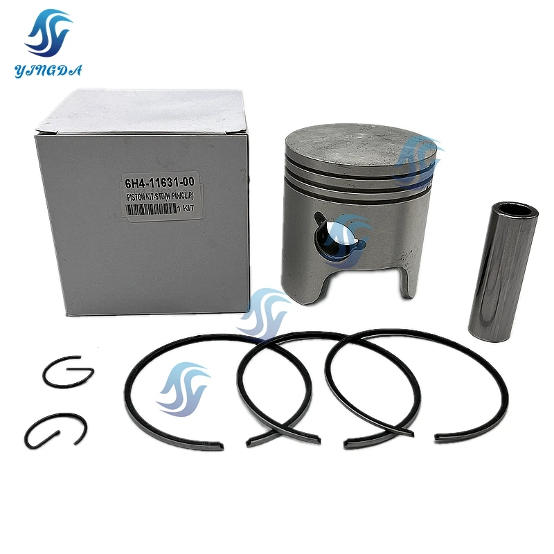 

Высококачественный поршневой комплект Std с 3 кольцами 6H4-11631-03 для подвесного двигателя Yamaha 40HP 6H4-11631 Диаметр: 67 мм