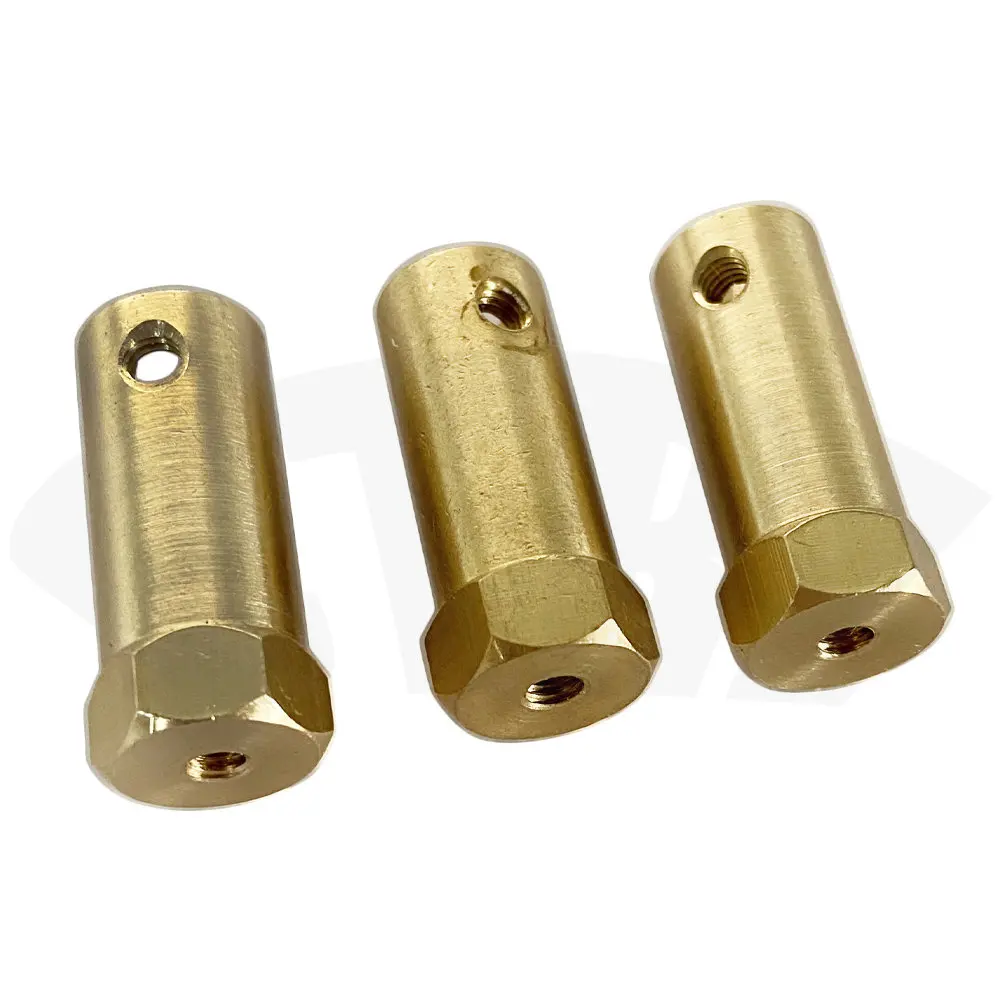 Brass Lengthened Metal Hexagonal Coupling 3mm 4mm 5mm 6mm 7mm 8mm Motor Wheel Connector for 1/8 1/10 RC Car Wheels Tires Shaft