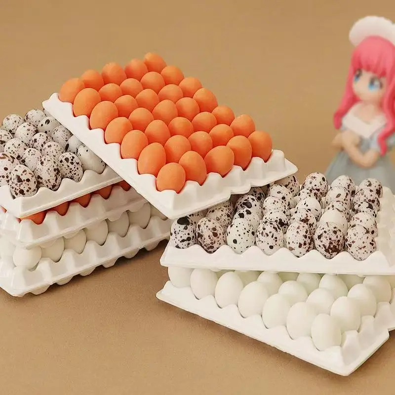 Ovo em miniatura com bandejas de ovo modelo 1:12 escala mini cozinha comida casa de bonecas acessórios casa de boneca diy jogo de cozinha brinquedos de comida