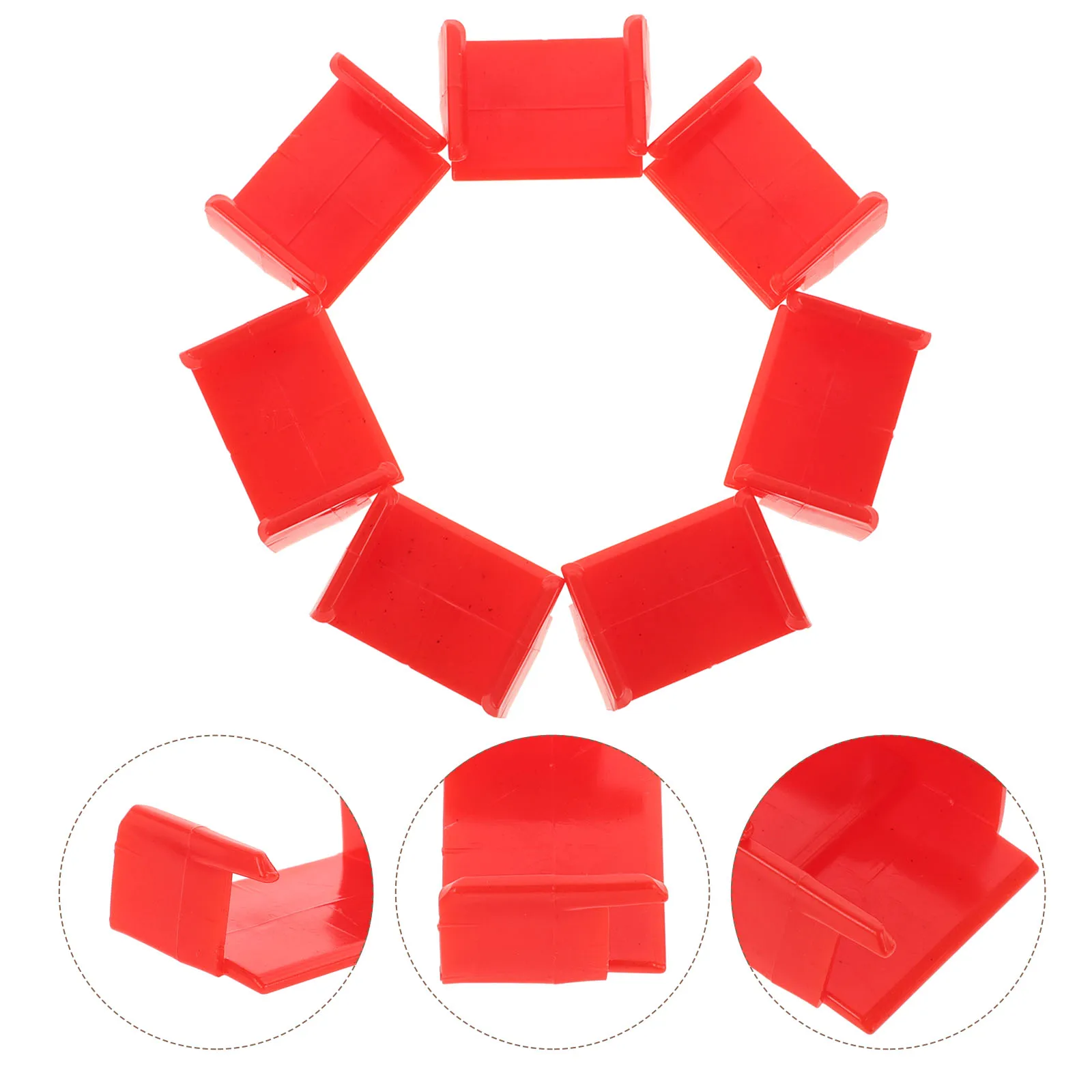 Clips de rieles de tren de 20 piezas, conectores de seguridad rojos, modelo Compatible, sujetadores ferroviarios, estabilizadores, accesorios de tiempo de reproducción