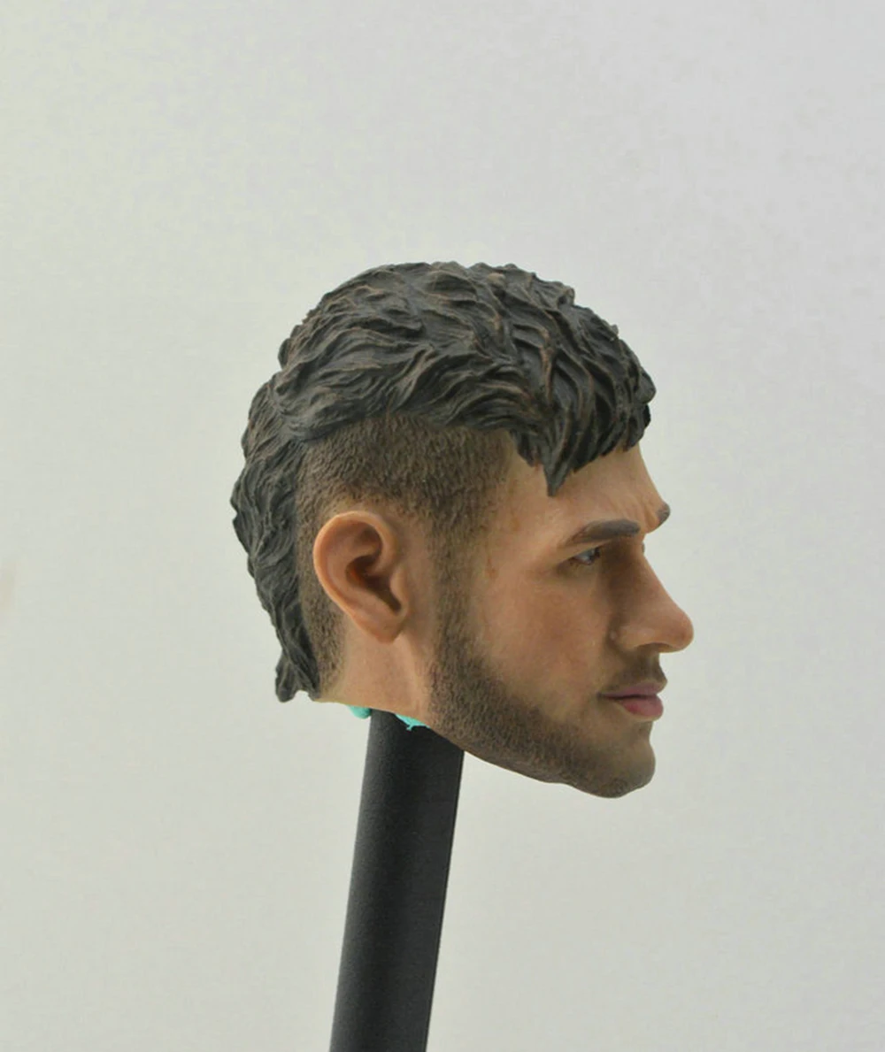 Hot Sale 1/6 Male Superstar Brazil Soccer Football Player Head Sculpture Carving Model For 12inch Action Body