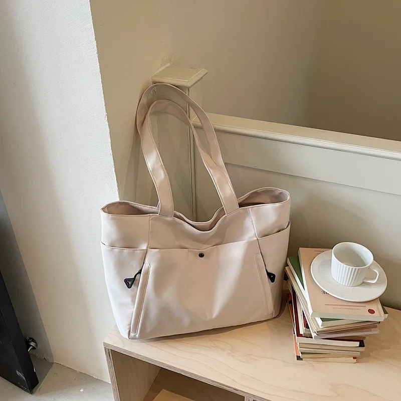 

Новая модная вместительная сумка-тоут с множеством карманов, повседневная минималистичная сумка через плечо для женщин, универсальная сумка для мам и для поездок на работу