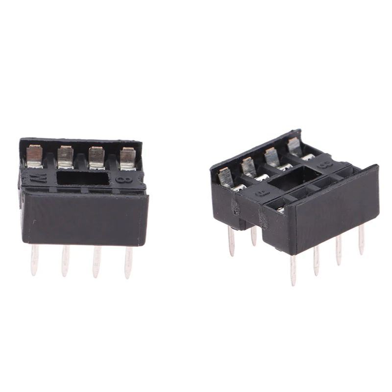 20pcs Brand New DIP-8PIC Round Hole 8 Pins 2.54MM DIP DIP8 IC Sockets Adaptor Solder Circuit IC Connector