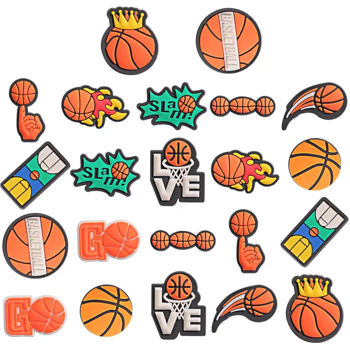 pvc basketball detachable shoe buckle charms accessories decorations for sandals sneaker clog wristbands for funs member gift