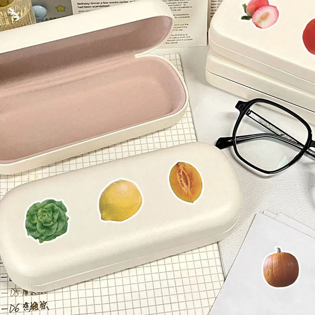 

60Pcs Fruit Vegetable Stickers Waterproof Aesthetic Cup Notebook Luggage Decals DIY Fruit Stickers Fruits Decals
