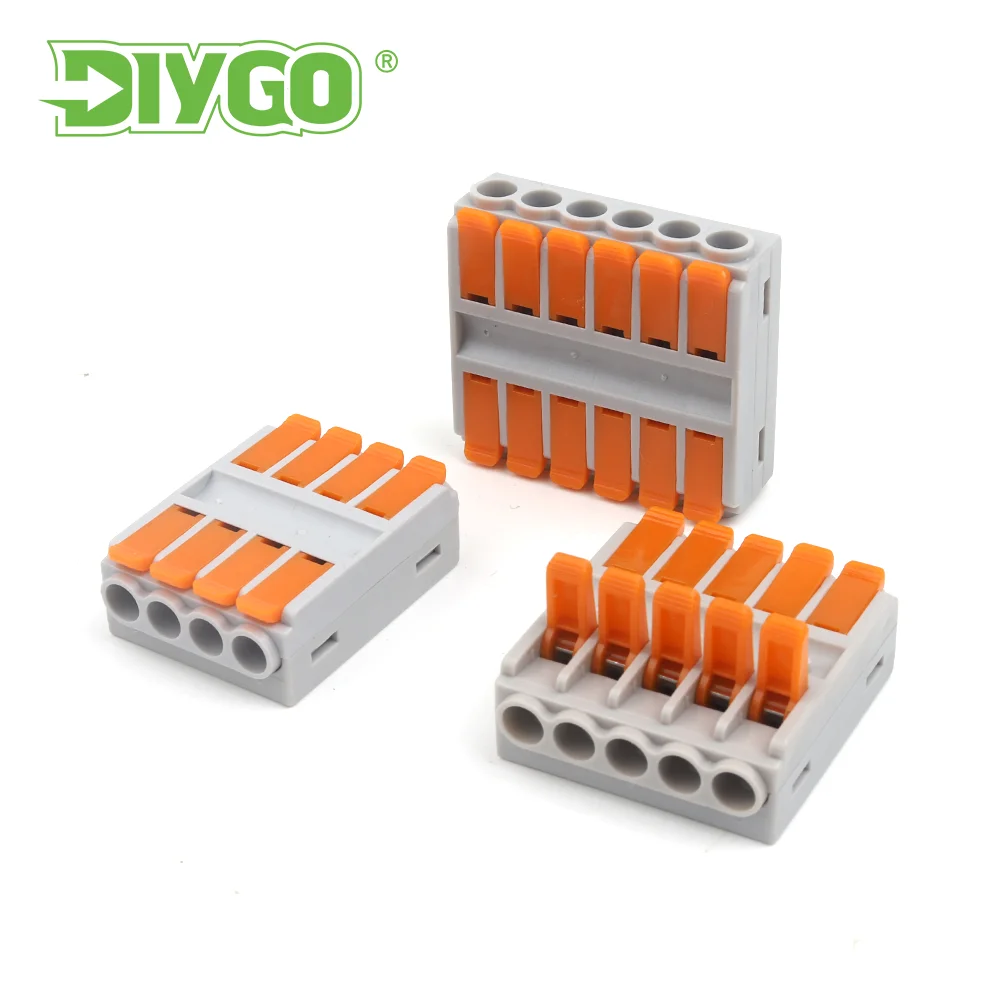 

Universal Compact Household Splicing Connector Plug-In Conductor Terminal Block 2/3/4/5/6-Pin Quick Connect Connectors Boxes