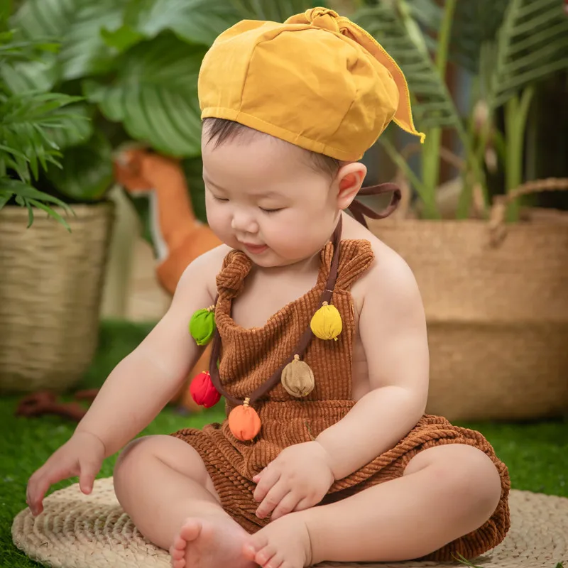 2024 New 100 Day Baby Hundred Day Sunshine Baby Photography Clothing Korean Version Studio Photography Jumpsuit Photography