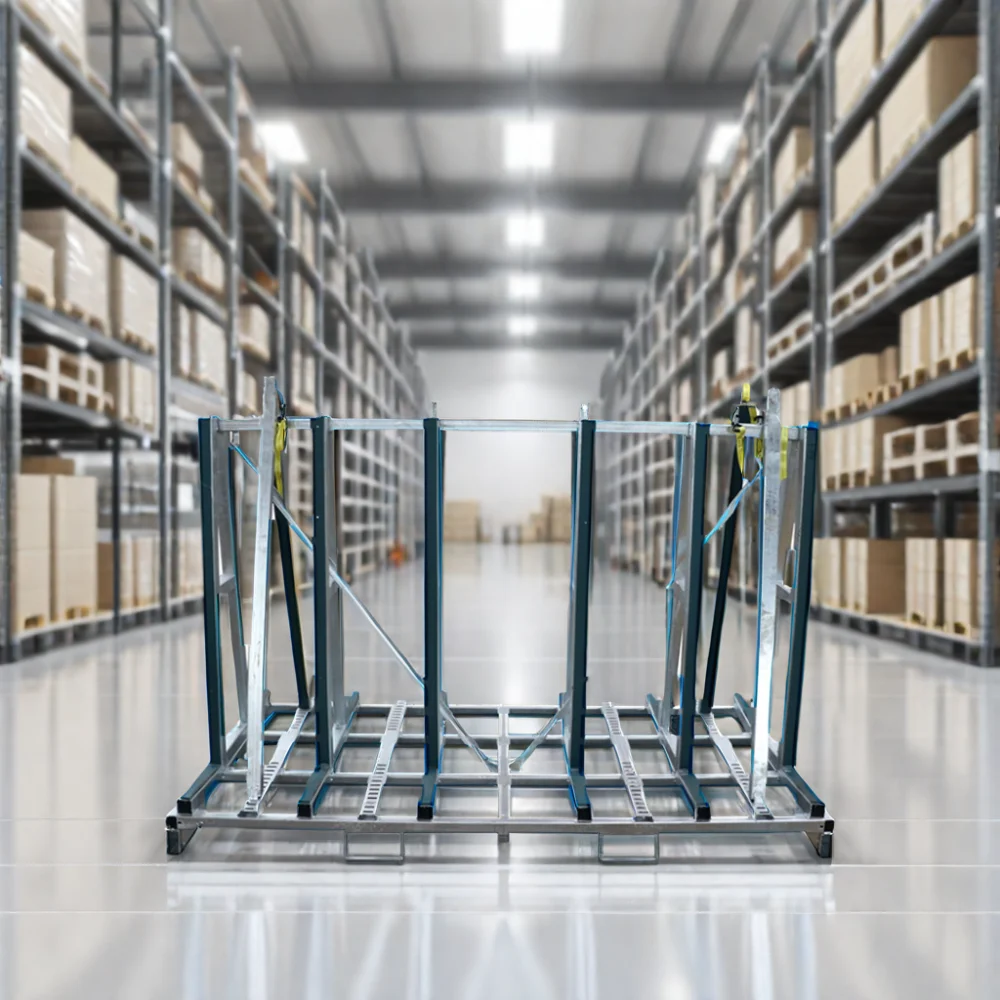 Dual-Sided Metal A-Frame Tile Display Stand Material Handling Equipment Granite Slab Glass Transporte Racks For Marble Ceramic
