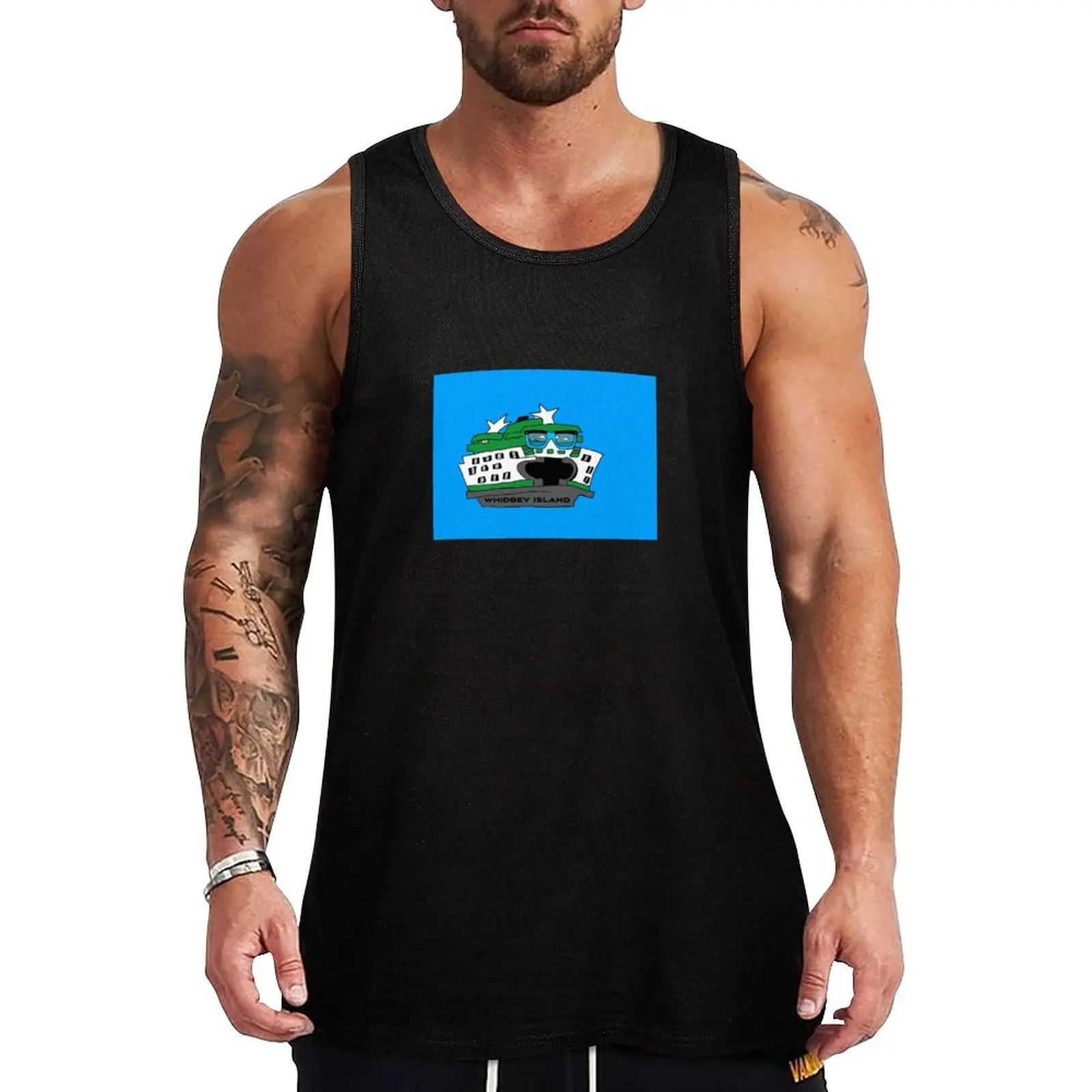 

Sidney the Whidbey Island Ferry  Tank Top clothes for men summer gym shirt men Men's gym clothing