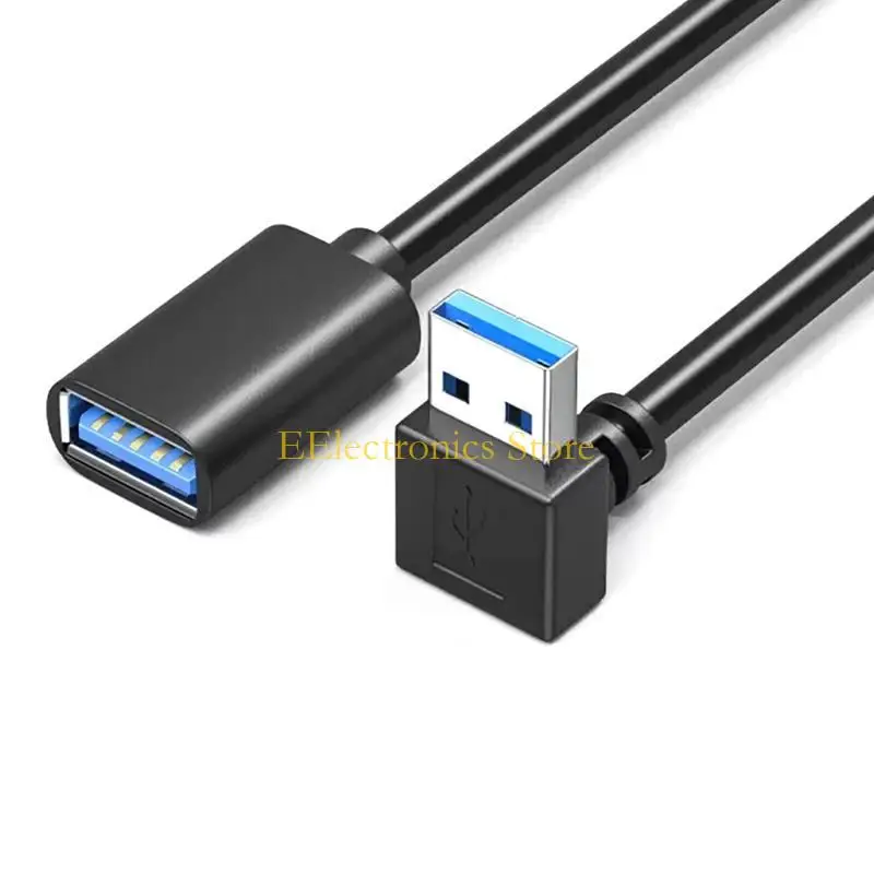 B03C USB3.0 Extension Cord Right/Left Angled Male to Female Connection Adapter Cord Enhances Connection and Port Long Service