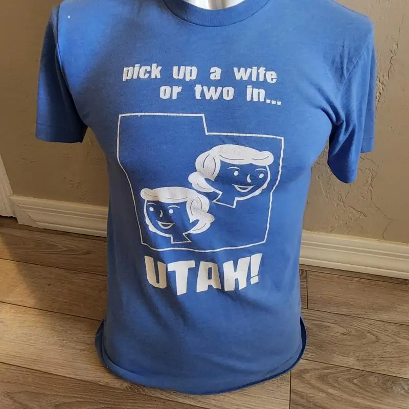 LDS Mormon T Shirt Ironic Polygamy Made In USA Size S Small Indie Hipster