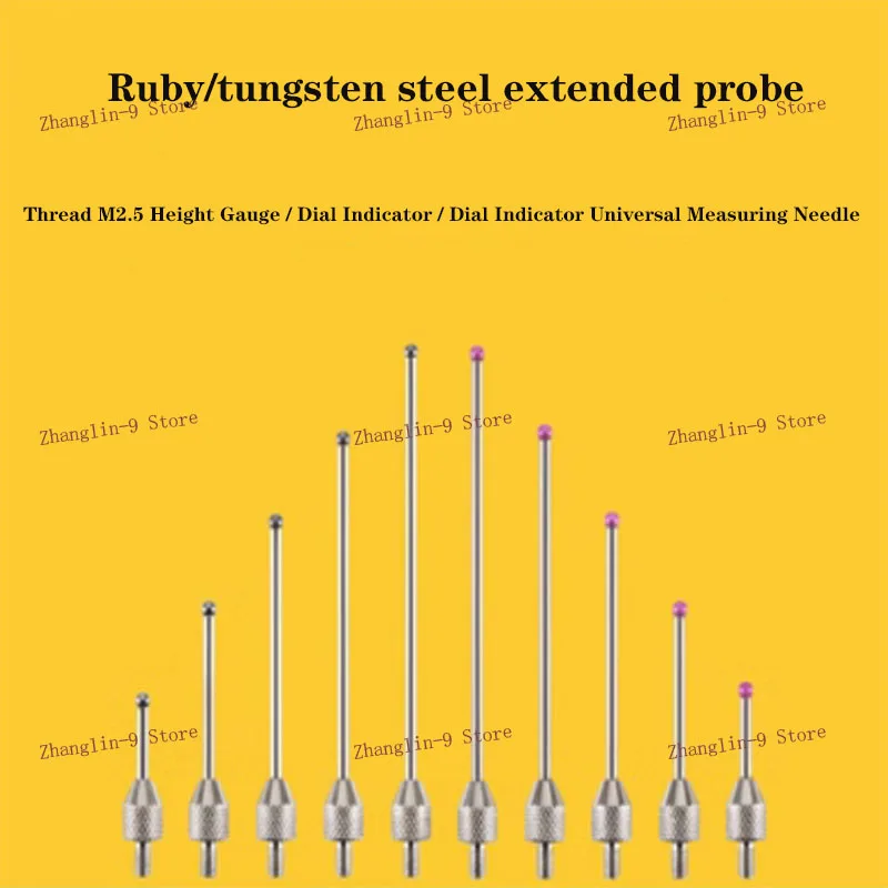 Dial indicator Gauge Extension Measuring Head Height Gauge Stylus Height Ruby Multimeter Test Leads Contact Point For DiaL New