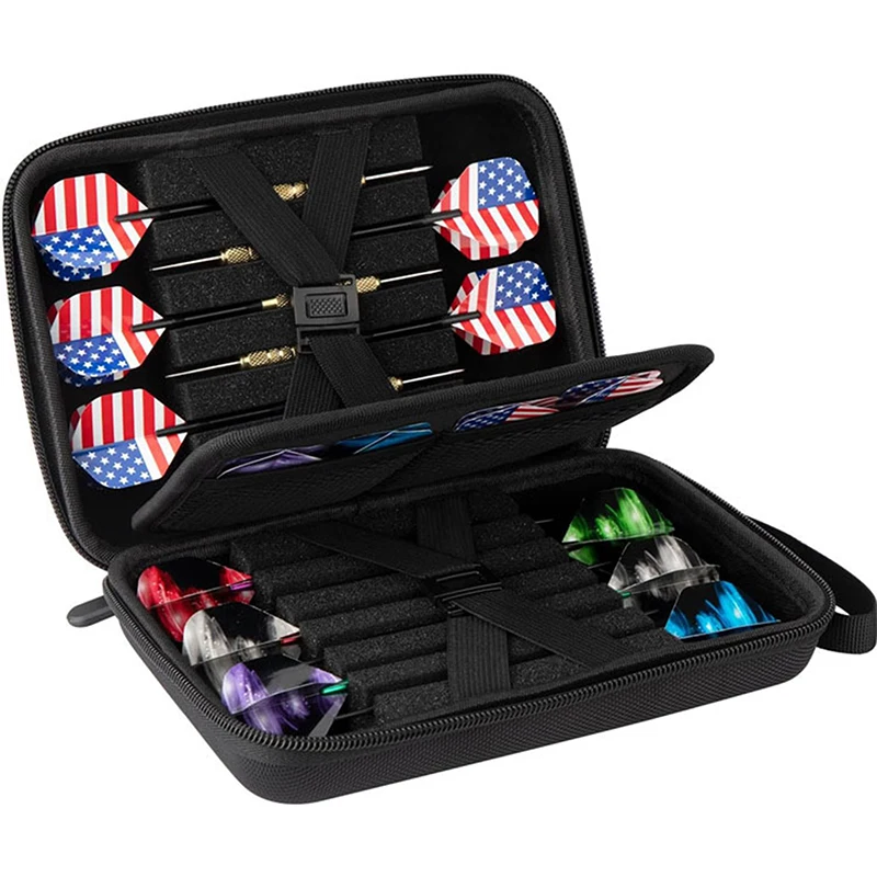 

Compact Dart Storage Bag for 12 Darts, Steel and Soft Tip Compatible, Includes Extra Tips Storage (Cases Only).