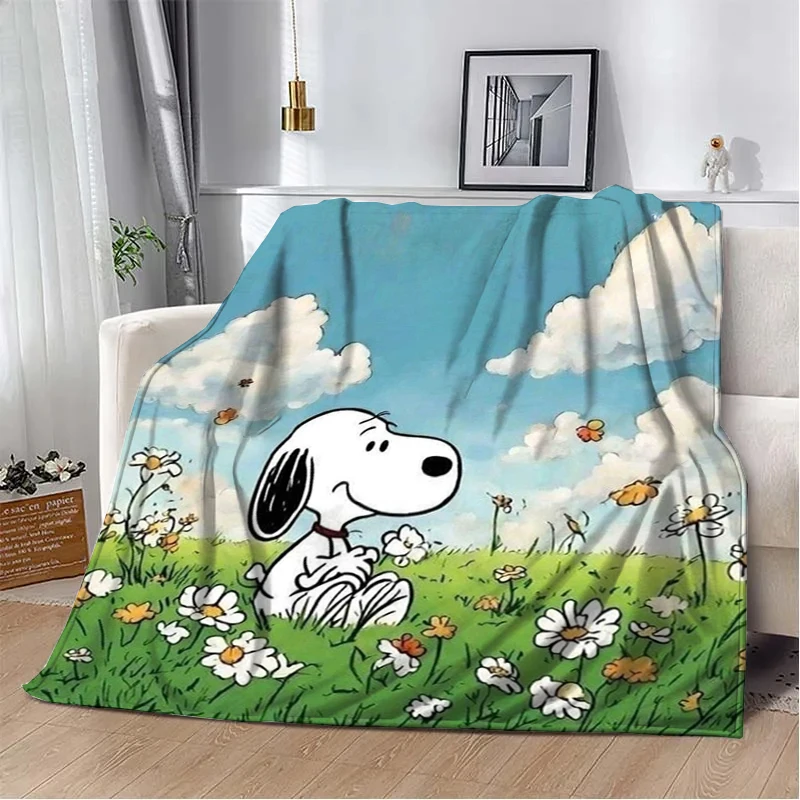 31 Style Snoopy Print Four Seasons Blanket for Sofa Bed Cover Soft and Fluffy Blanket Soft Warm Flannel Throw Blankets Gifts Art