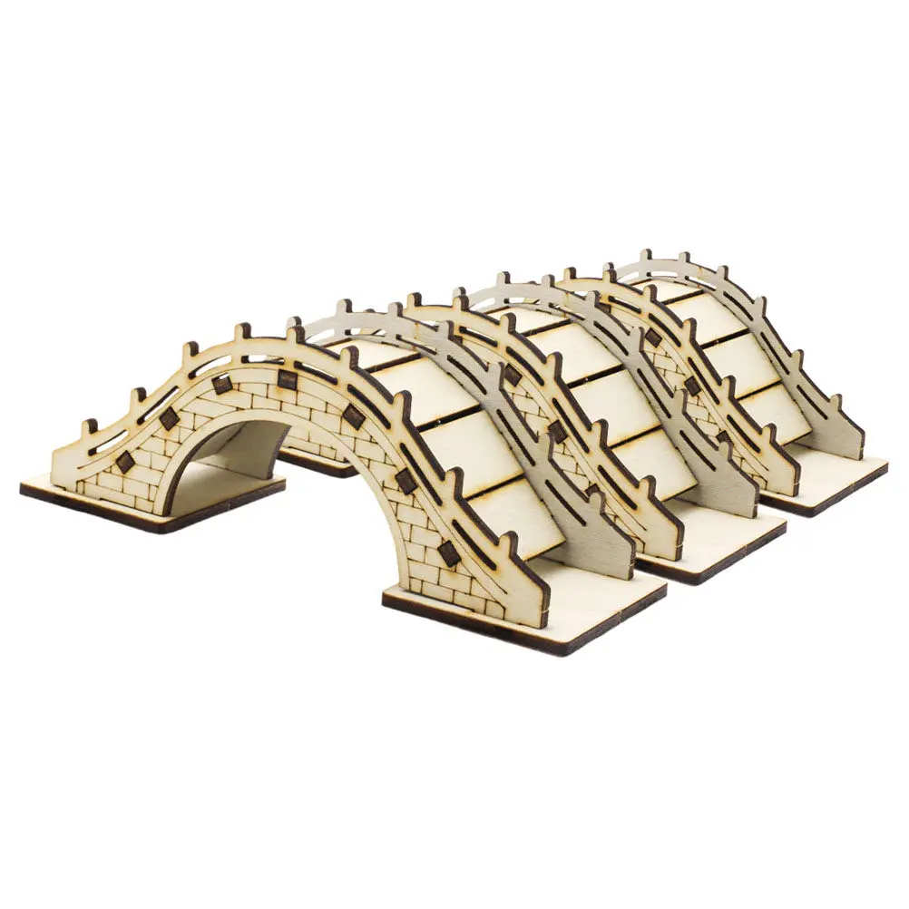 

3Pcs Miniature Arch Bridge Wooden DIY Vintage Design for Fairy Garden Bonsai Terrarium Micro Landscape Decoration