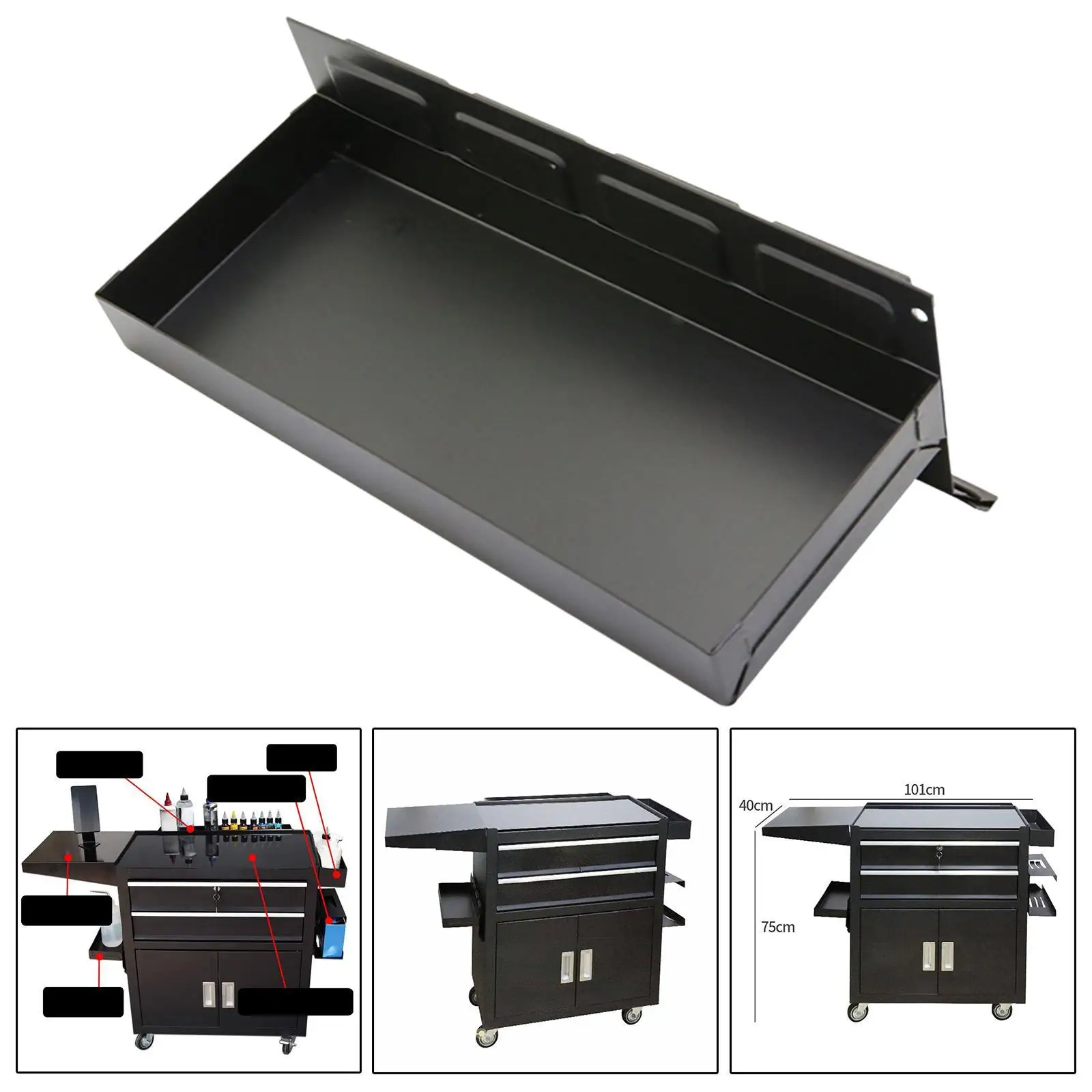 رف حامل الأدوات الجانبية للمرآب، منظم أدوات تخزين الرف الجانبي الحديدي لورشة العمل بنفسك #4