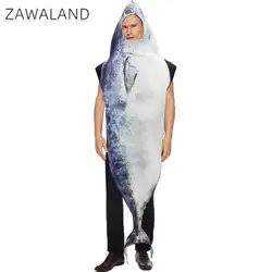 Zawaland-Disfraz de pez para Cosplay, traje divertido de Halloween, mono para mujer y hombre, disfraz de carnaval, ropa de fiesta para espectáculo