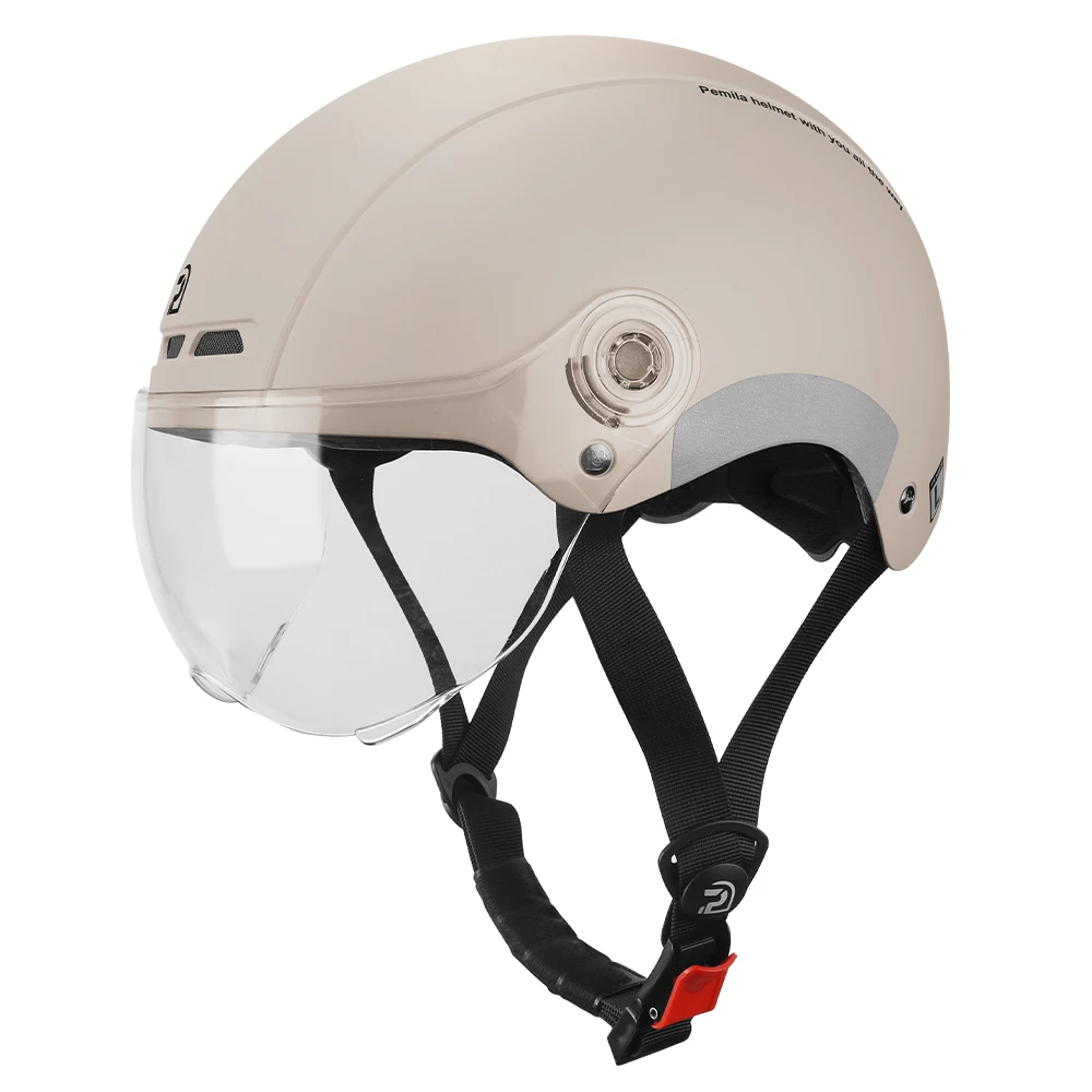 Pemila Fietshelm Met Bril Lens Oorbescherming Reflecterende Sticker Fietshelm Mtb Weg E-Bike Fietshelm Voor Volwassenen