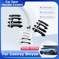 Door Handle Cover For Geely Coolray Binyue PHEV SX11 Proton BelGee X50 2018~2024 ABS Sticker Cover Exterior Part Car Accessories