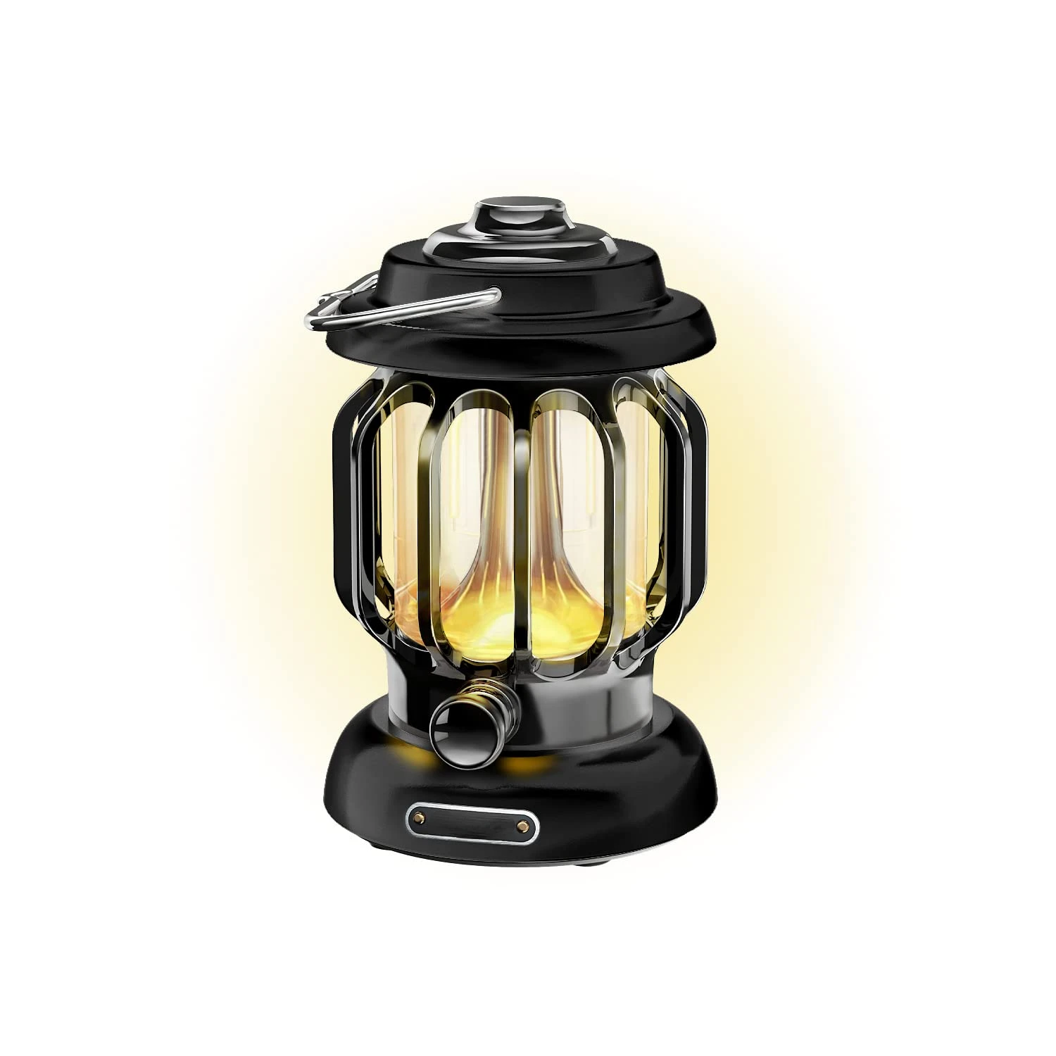 LED Camping Lantern,Rechargeable Retro Metal Camping Light,Battery Powered Candle Lamp ,Portable Waterpoor Outdoor Tent Bulb