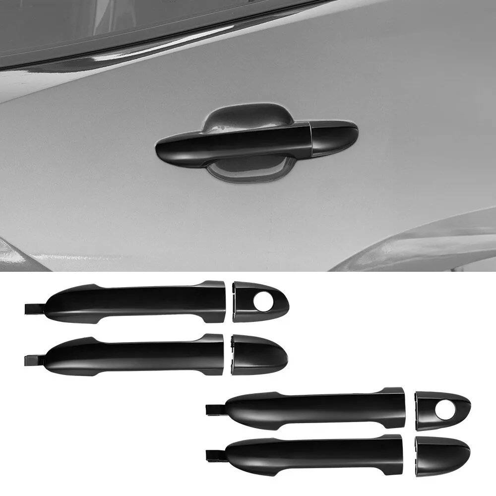 

Набор из 4 шт., наружные дверные ручки, передние, задние, левые, правые, грунтованные, черные для Kia Spectra