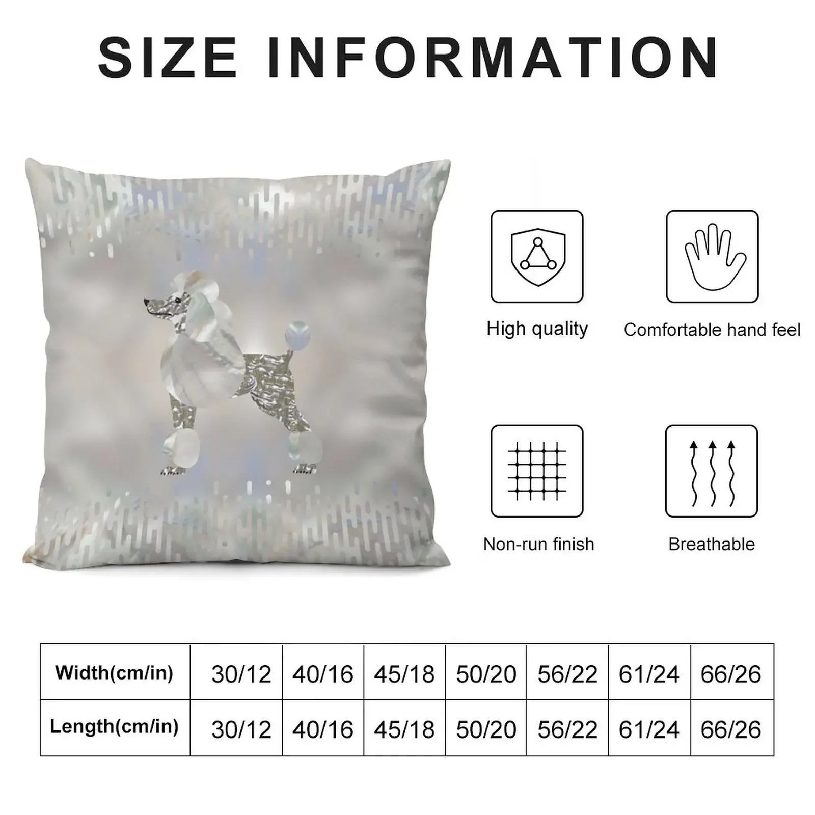 Luxury Pearl and Abalone Poodle Throw Pillow Couch Cushions Decorative Sofa Cushion pillow