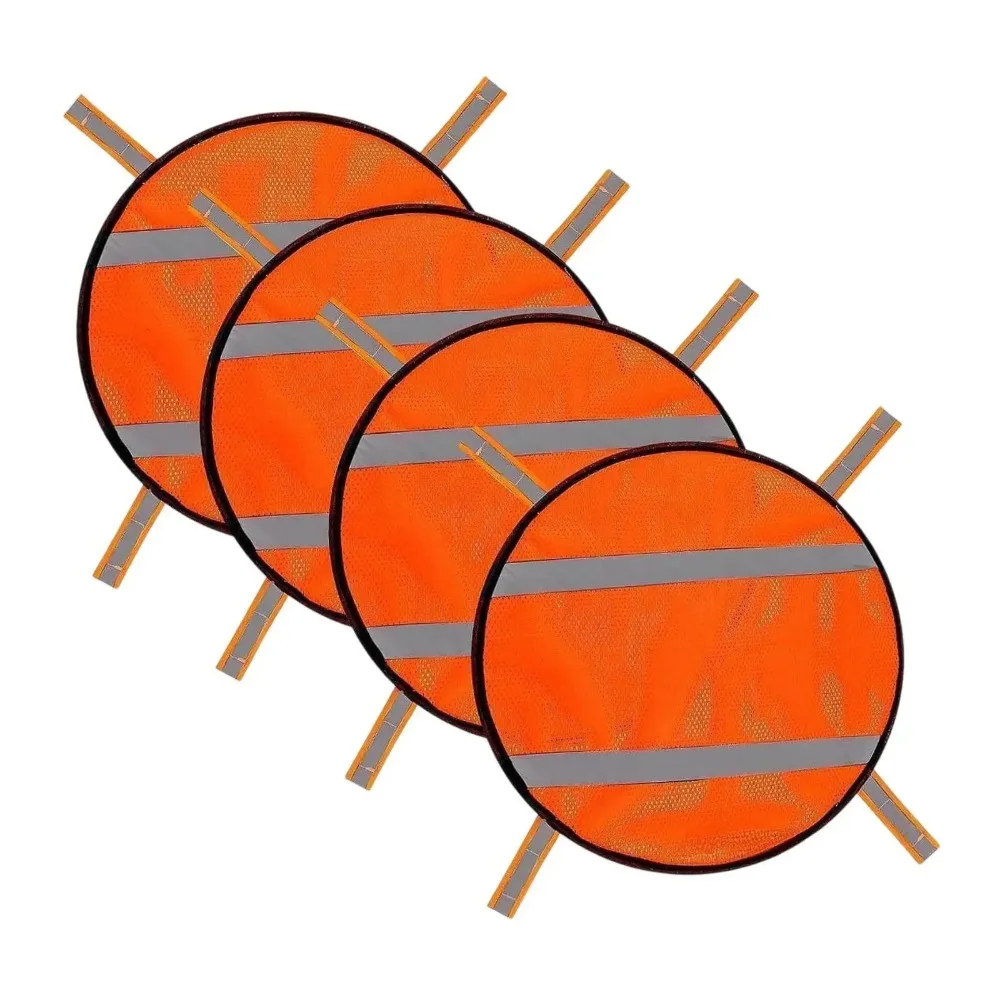

4Pcs/Set High Visibility Mesh Safety Panels Warning Durable Tent Backpack Cover Water-Resistant with Reflective Strips