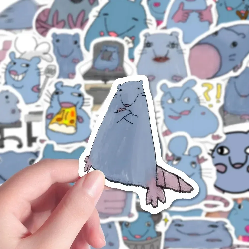 80Pcs Cartoon Blue Mouse Interesting Expressions Graffiti Stickers Decoration DIY Skateboard Notebook Bicycle Motorcycle
