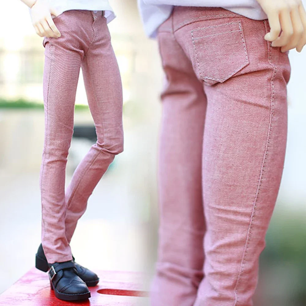 （Customize 30 Days） 1/4 1/3 Uncle SSDF POPO68 SD BJD MSD doll baby clothes Retro linen pink trousers  pants 1pcs