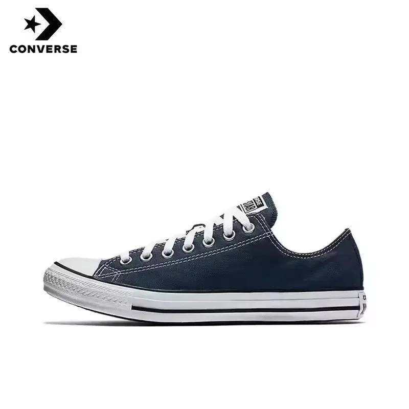 Converse Chuck Taylor All Star Herren- und Damen-Skateboardschuhe, Low-Top-Outdoor, atmungsaktiv, leicht, Vintage-Sneaker, Schwarz