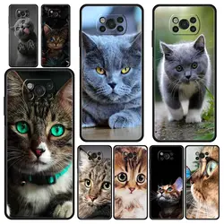 Cartoon Cute Cats Background Phone Case For Xiaomi Poco X3 NFC M3 F3 F4 M4 X4 Mi Note 12T 12 Pro 10 11 Lite 10T 5G 11T 9T Cover