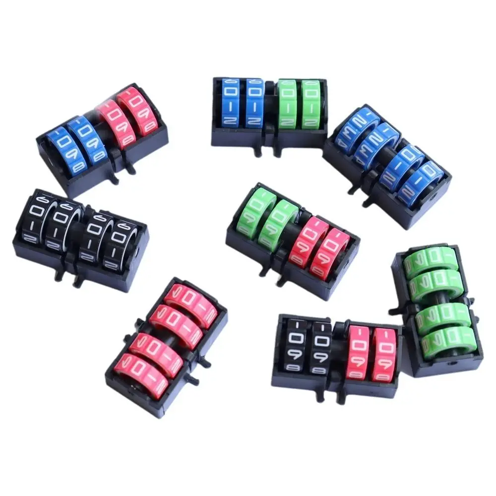 4 Digit Wheel Board Games Score Counter Rotating Number Dials Adjustable Tally Tracker Date-Time Display Number Dials
