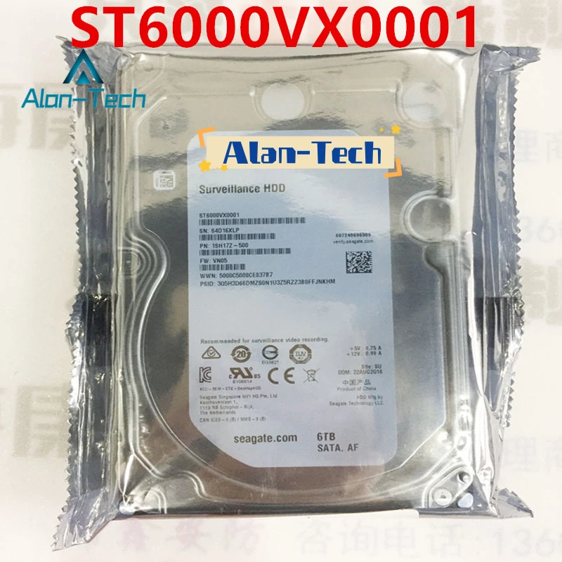 For Sea-gate ST6000VX0001 6TB  Original New HDD  6TB 3.5