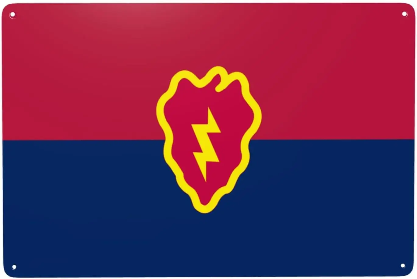 Флаг Соединенных Штатов Армия 25-я пехотная дивизия Оловянные вывески Забавный винтажный металлический знак Человек Пещера Декор Гараж Стена De