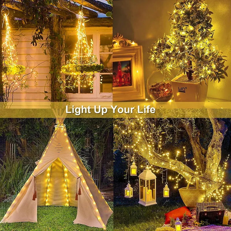 Solar LED Lights Outdoor Festoon Light String Garden Solar Fairy Light String Waterproof Christmas Garden Decoration Light