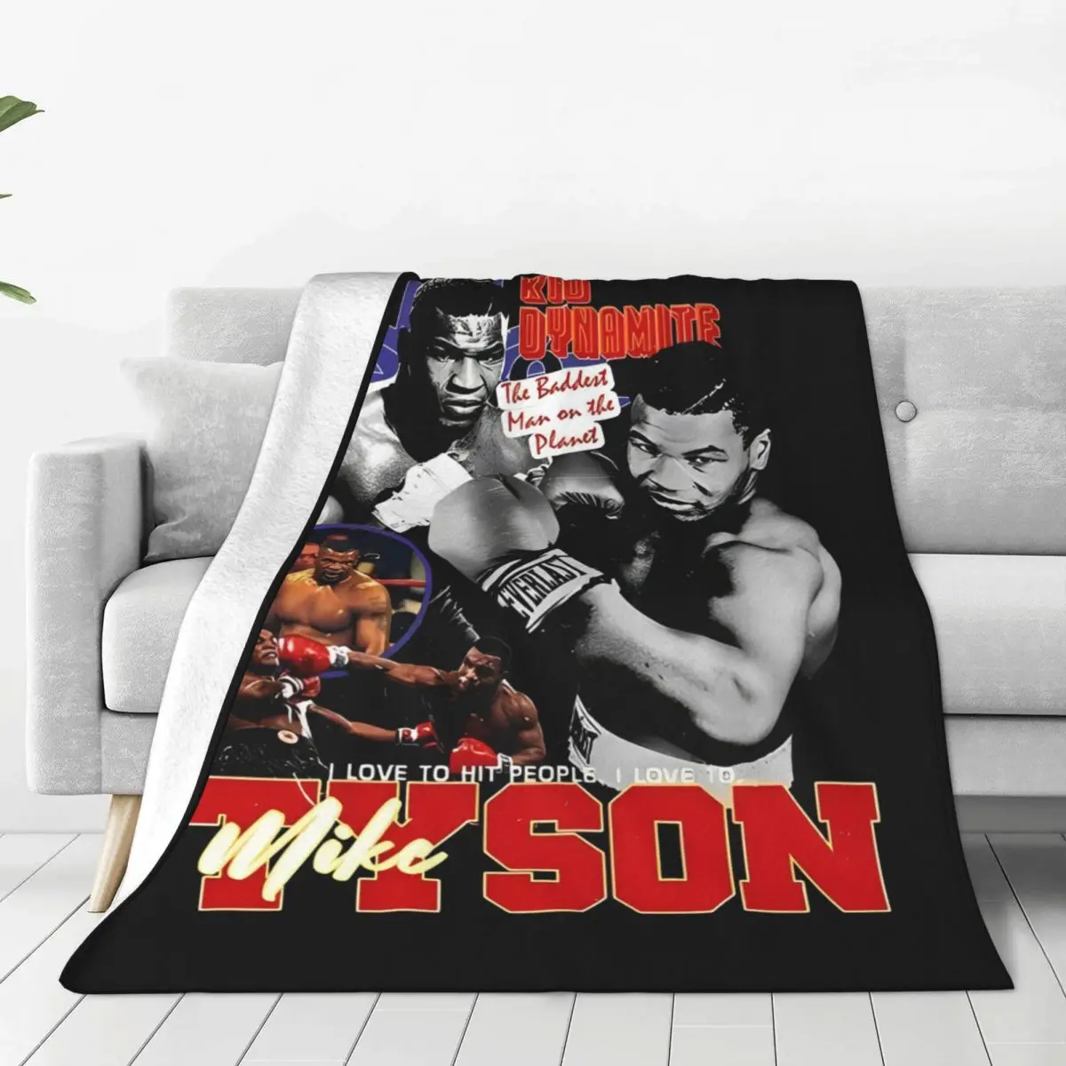 Mike Tyson Gym Blanket Boxing Boxer Fleece Throw Blanket Summer Air Conditioning Personalised Lightweight Bedsprea