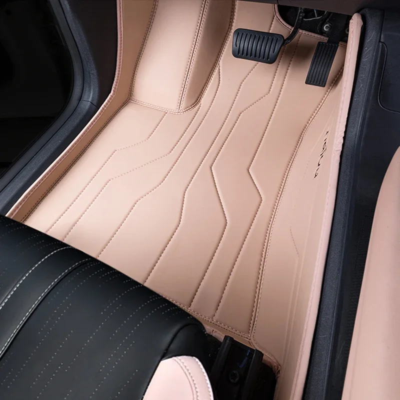 

For BYD DOLPHIN MINI SEGULL SURF 2023-PresentCustom Nappa Leather Car Foot Protect Mat Luxury Waterproof Floor Pad Accessory