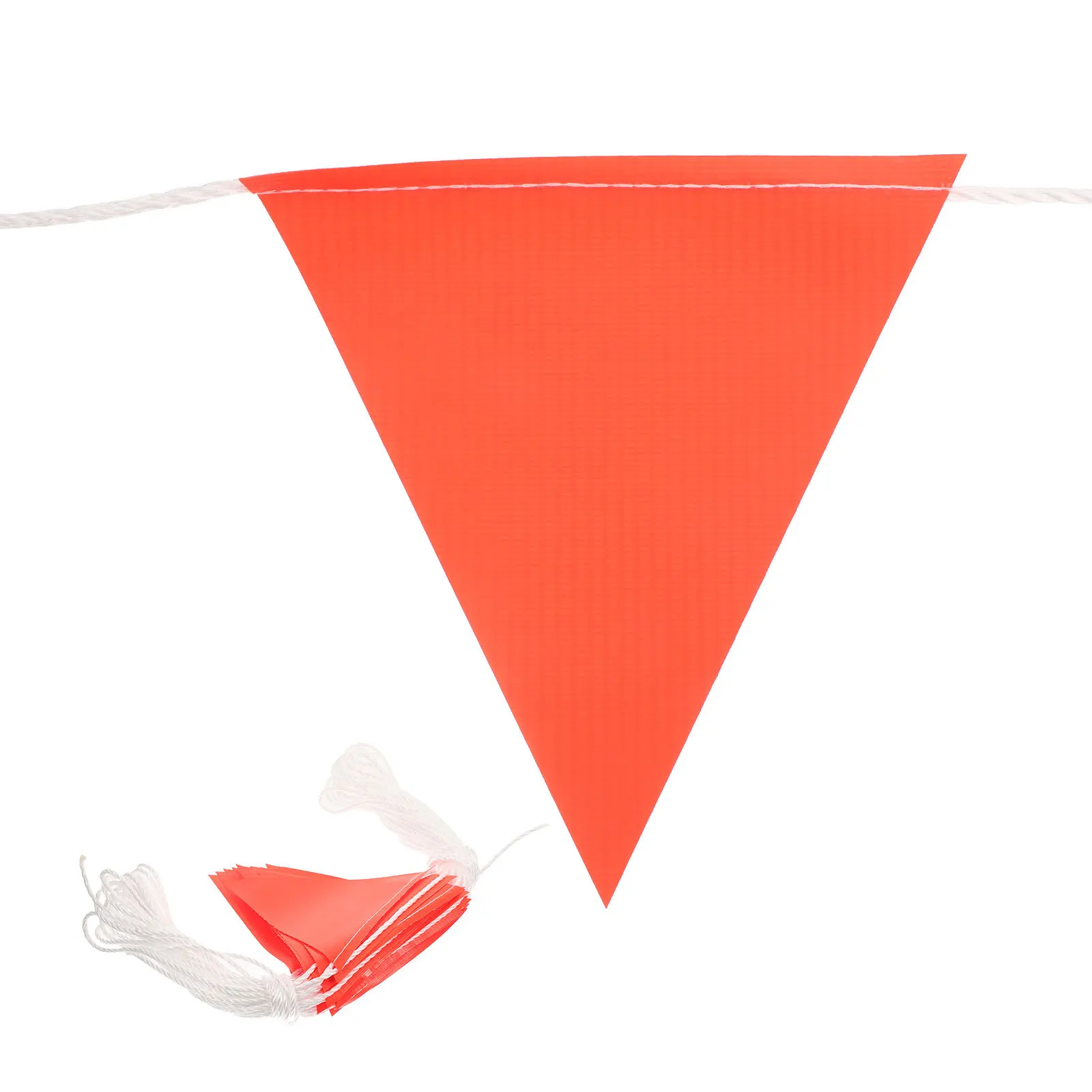 

String of PVC Waterproof Reflective Roadwork Safety Flags Durable Multi-Use Warning Flags for Construction and Garden