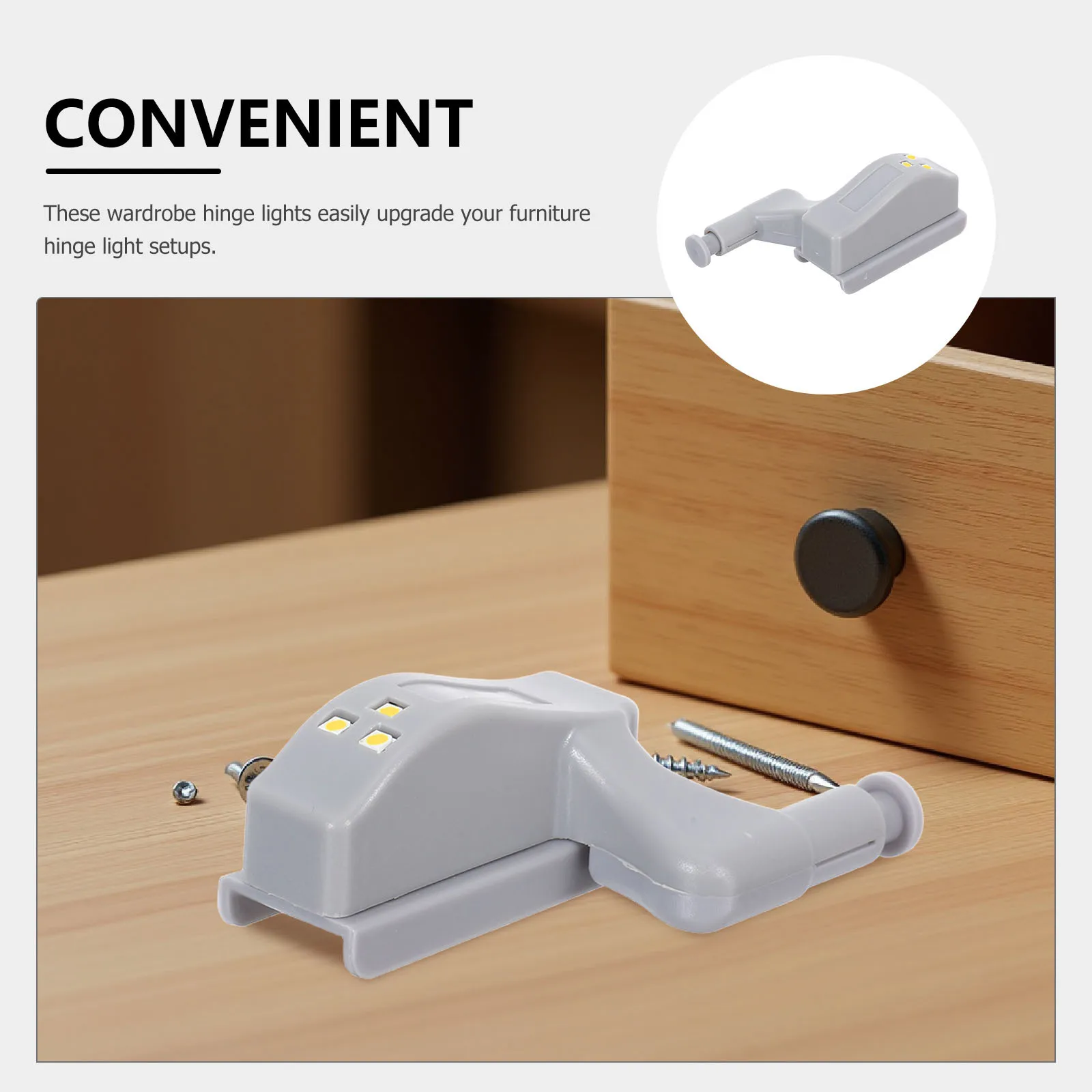 6pcs Led Cabinet Hinge Lights Energy Efficient Motion Activated Closet Lighting For Kitchen Wardrobe Pantry Soft Glow