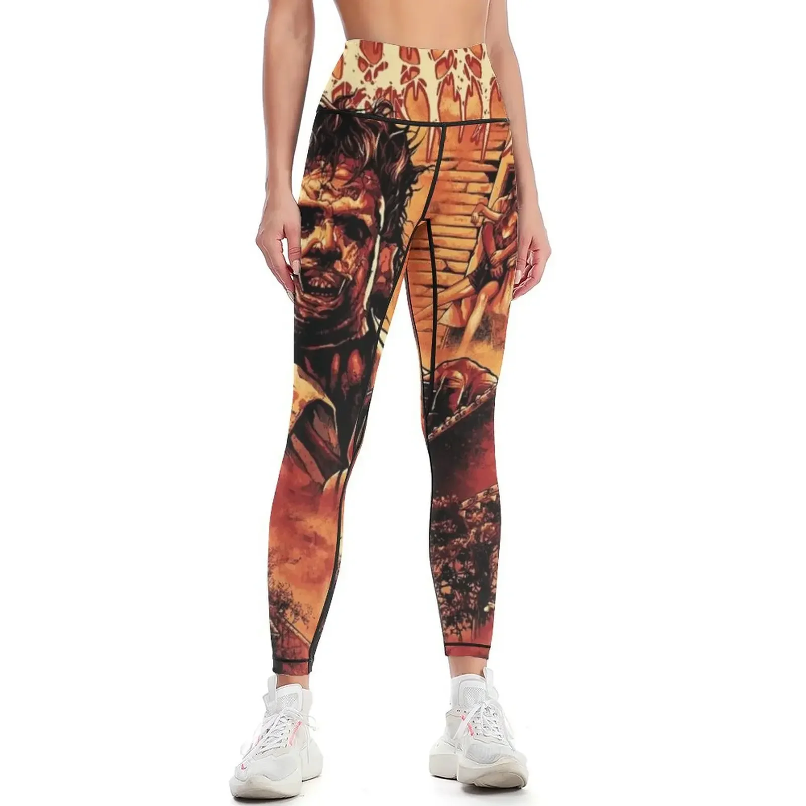 

Horror Chainsaw Leggings gym womans Fitness's gym clothes sportswear woman gym 2025 Jogger pants Womens Leggings
