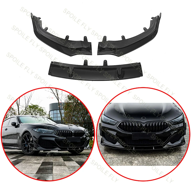 

For BMW 8 Series G14 G15 G16 M-Sport 840i 840d M850i 2021+ High Quality ABS Car Front Lip Bumper Spoiler Body Kit Glossy Black