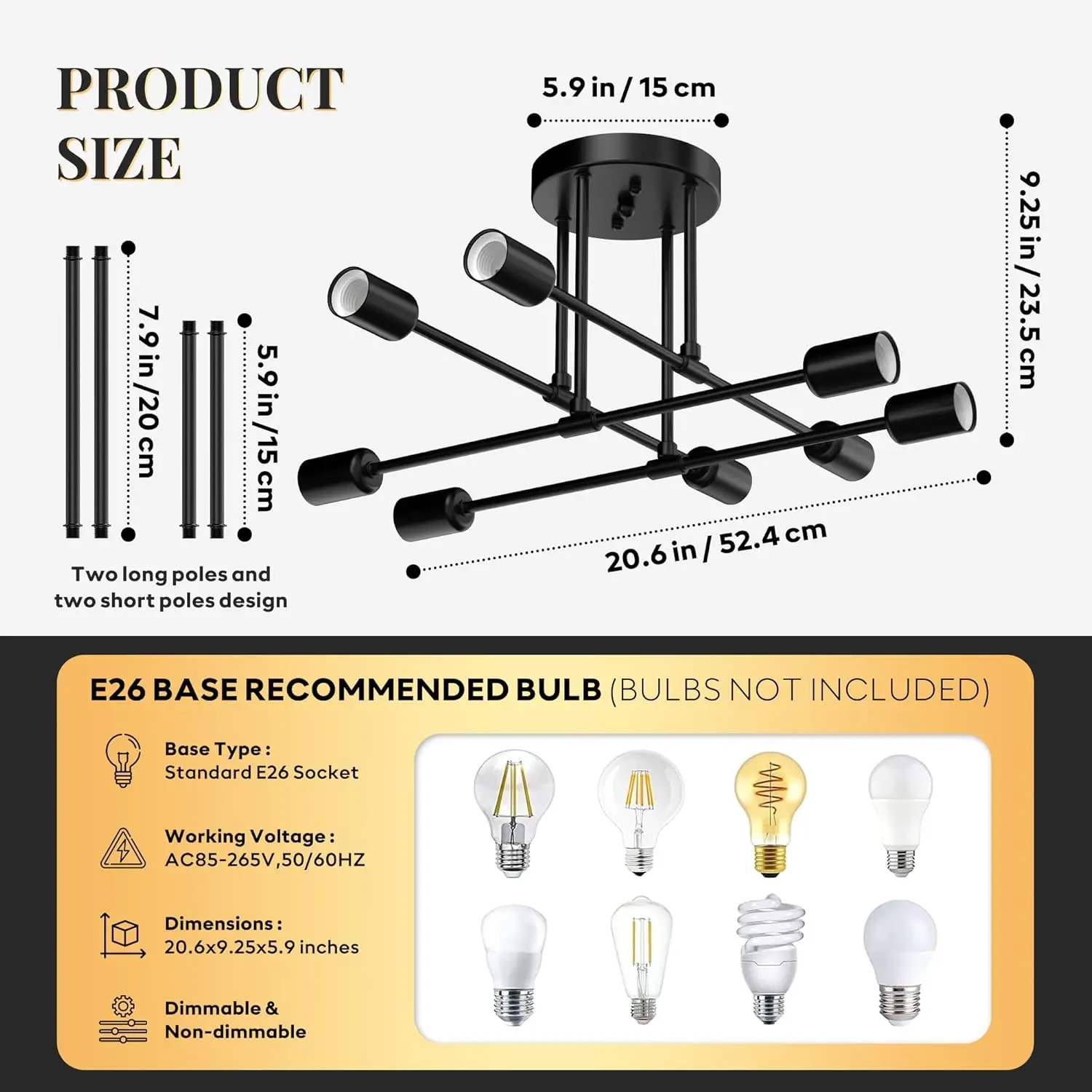 JOYINLED Modern Pendant Lamp Restaurant Black Chandelier Living Room Suspended Ceiling Light Iron E27 Chandelier Home Decoration