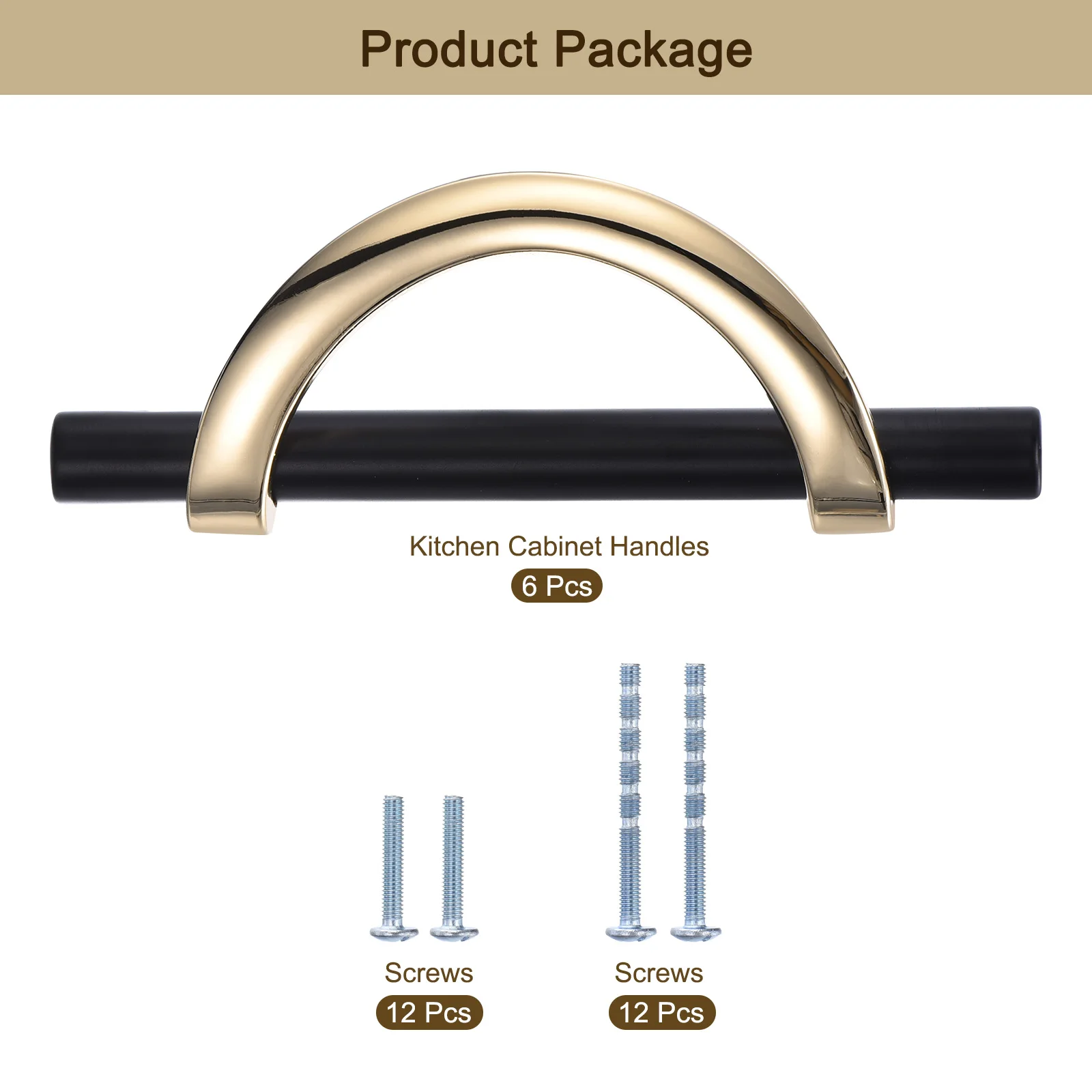 Confezione da 6/10 maniglie nere per porte dell'armadio, centri con fori da 3,75 pollici e 5 pollici