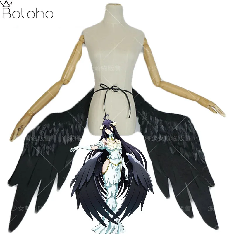 Overlord Albedo – accessoires de Cosplay ailes noires pour femmes adultes, accessoires de déguisement de carnaval d'halloween