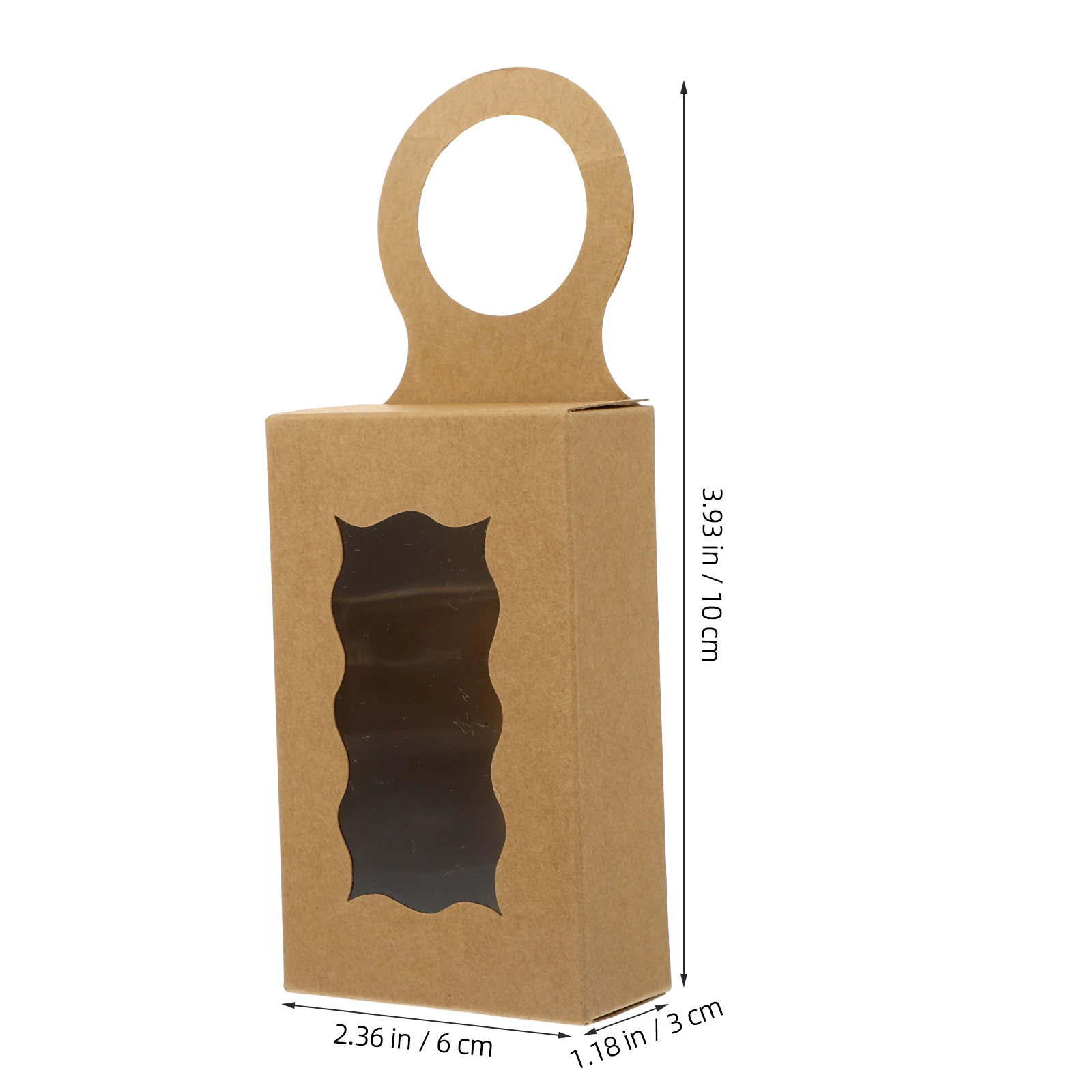 

25pcs Wine Bottle Hanging Box Gift Storage Case Transparent Window Paper Box With Handle Decorative Storage Holder Bar Tool